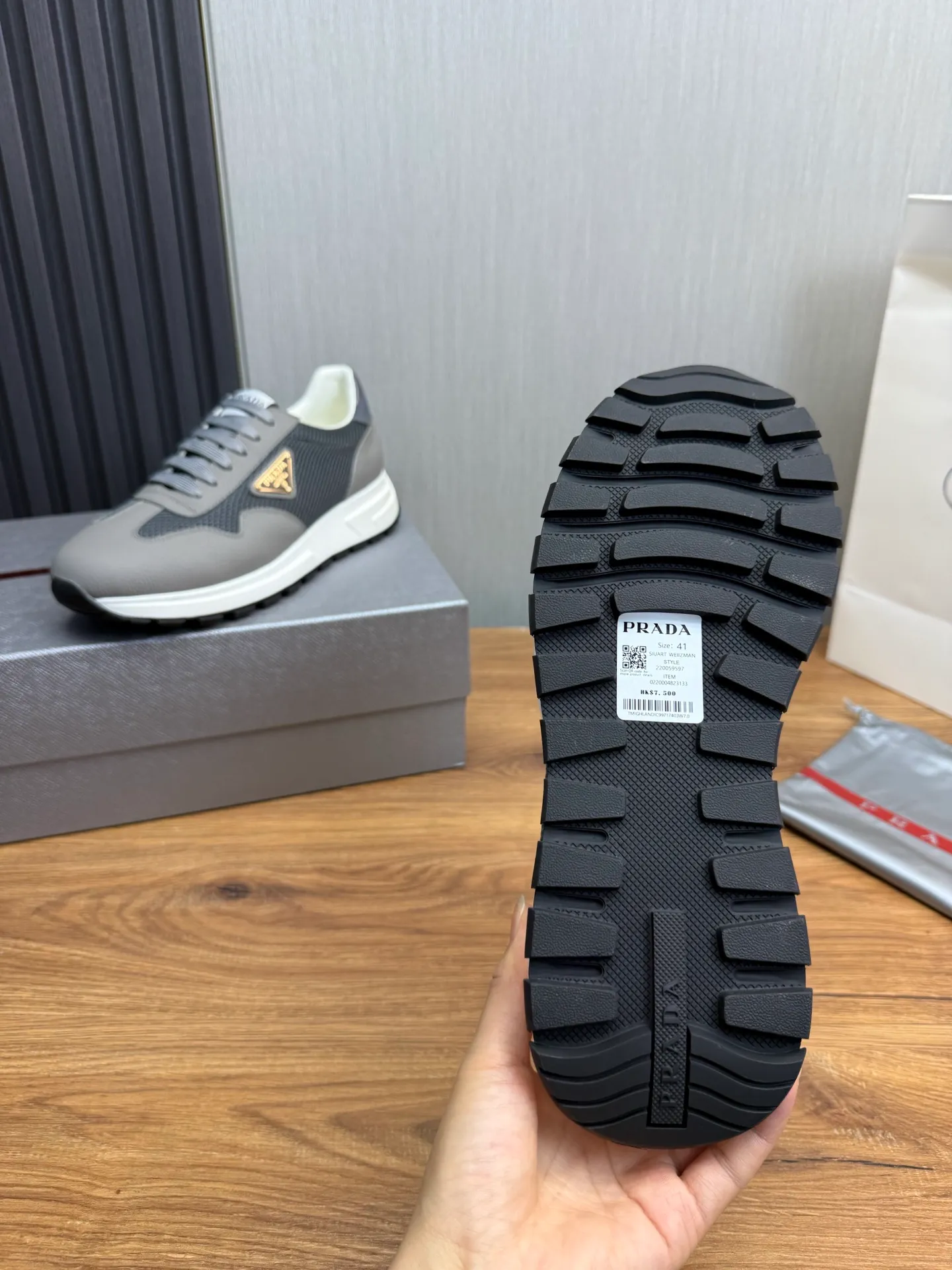 Men's shoes 💰560💰 [PRADA] Men's shoes are popular in the counter, official website is synchronized, 1 high-quality shipment ✔️Original cowhide mesh + cowhide lining, 1🆚1 replica, original sole, 38-45 (45 customized, non-refundable)